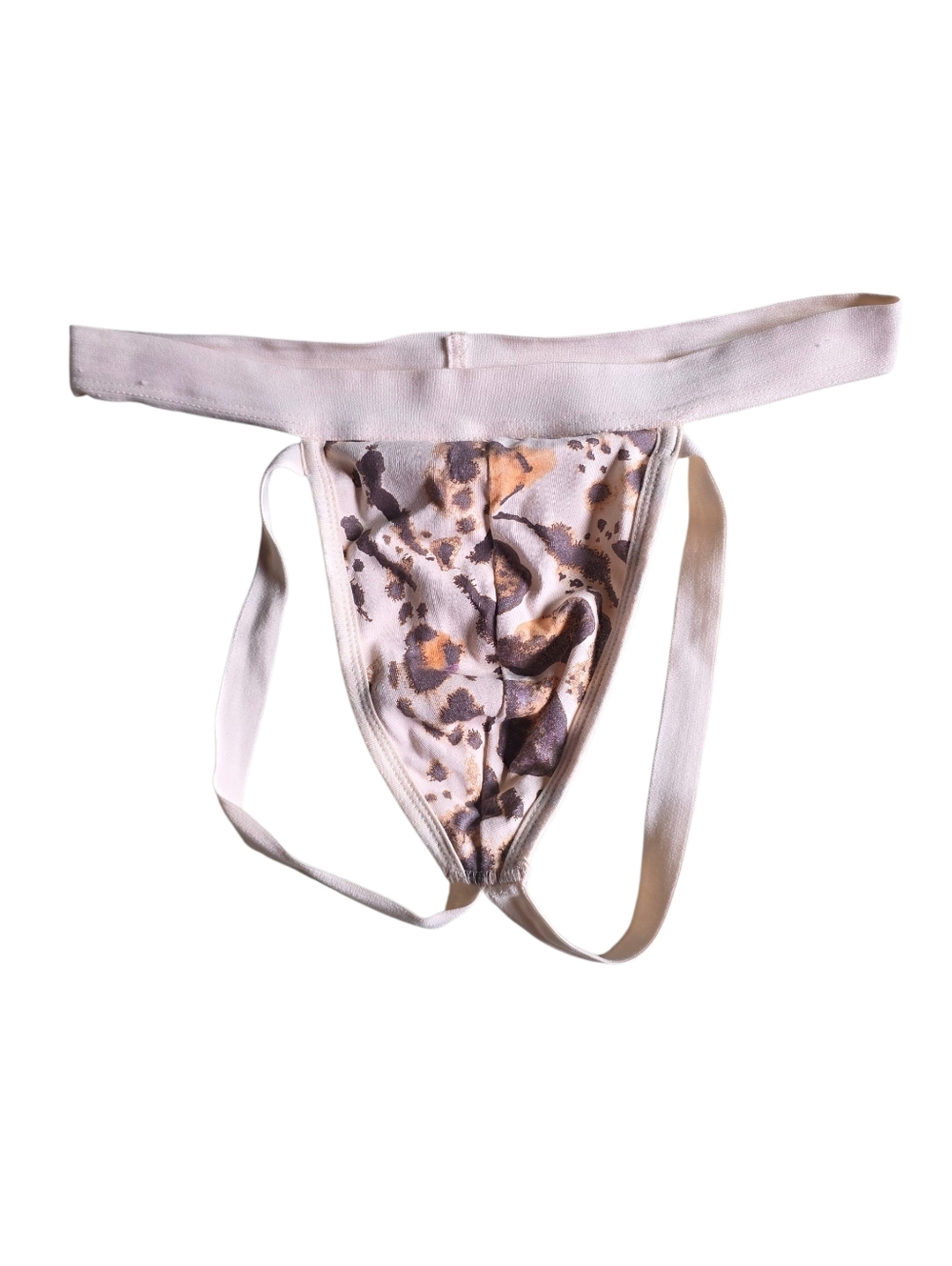 New ASOS Cream Animal Print Jockstrap Size M